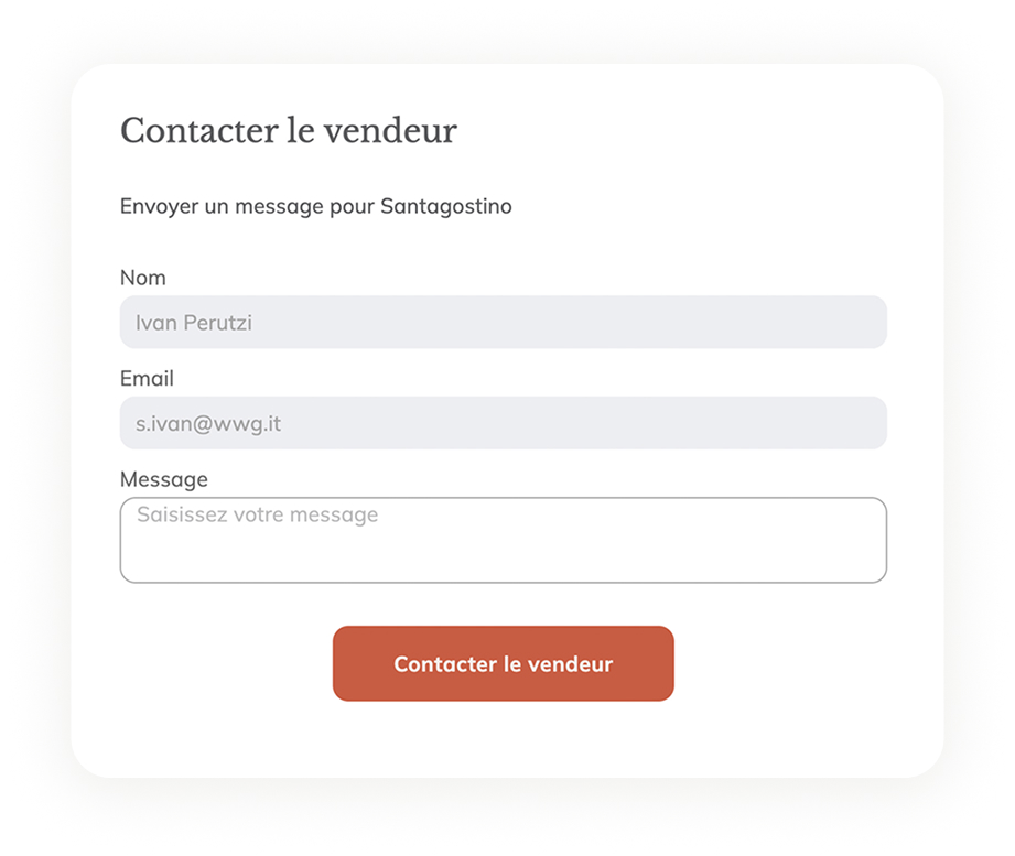 Interface de messagerie avec les prestataires